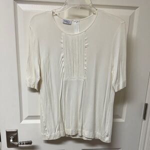Akris Cream Pleated Blouse